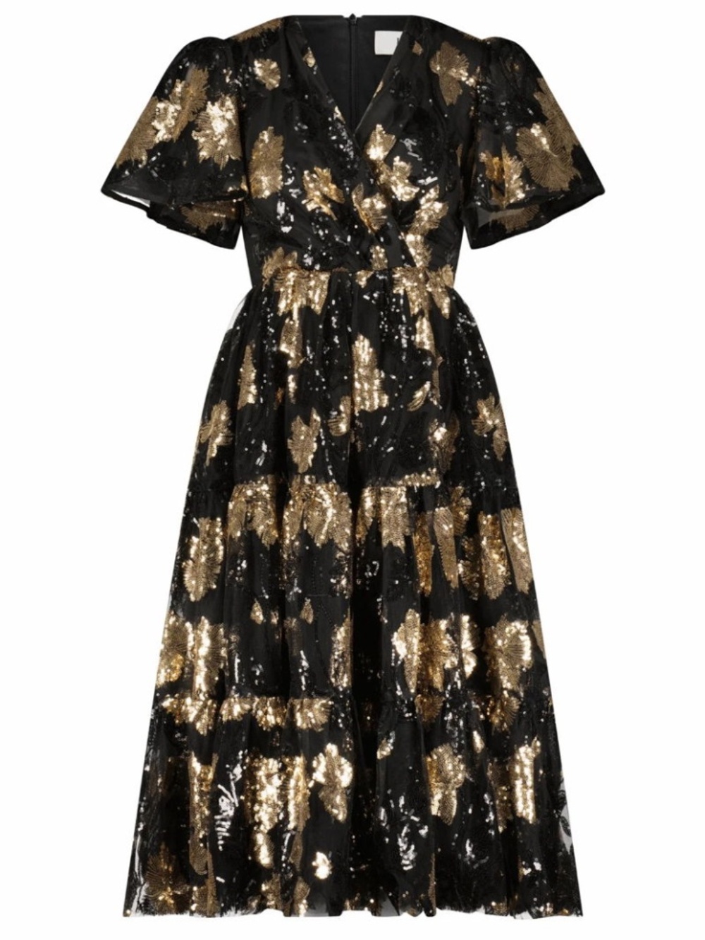 NWOT JessaKae Bette Black & Gold Sequin Dress